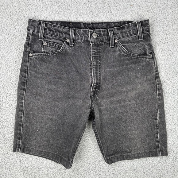 Levi's Other - Vtg 90's Levi's 505‎ Orange Tab Denim Shorts 34 Black Cut Off Hemmed Made in USA